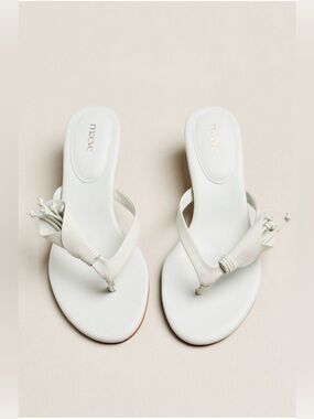 Maeve Flower Kitten Heel Flip-Flop Sandals